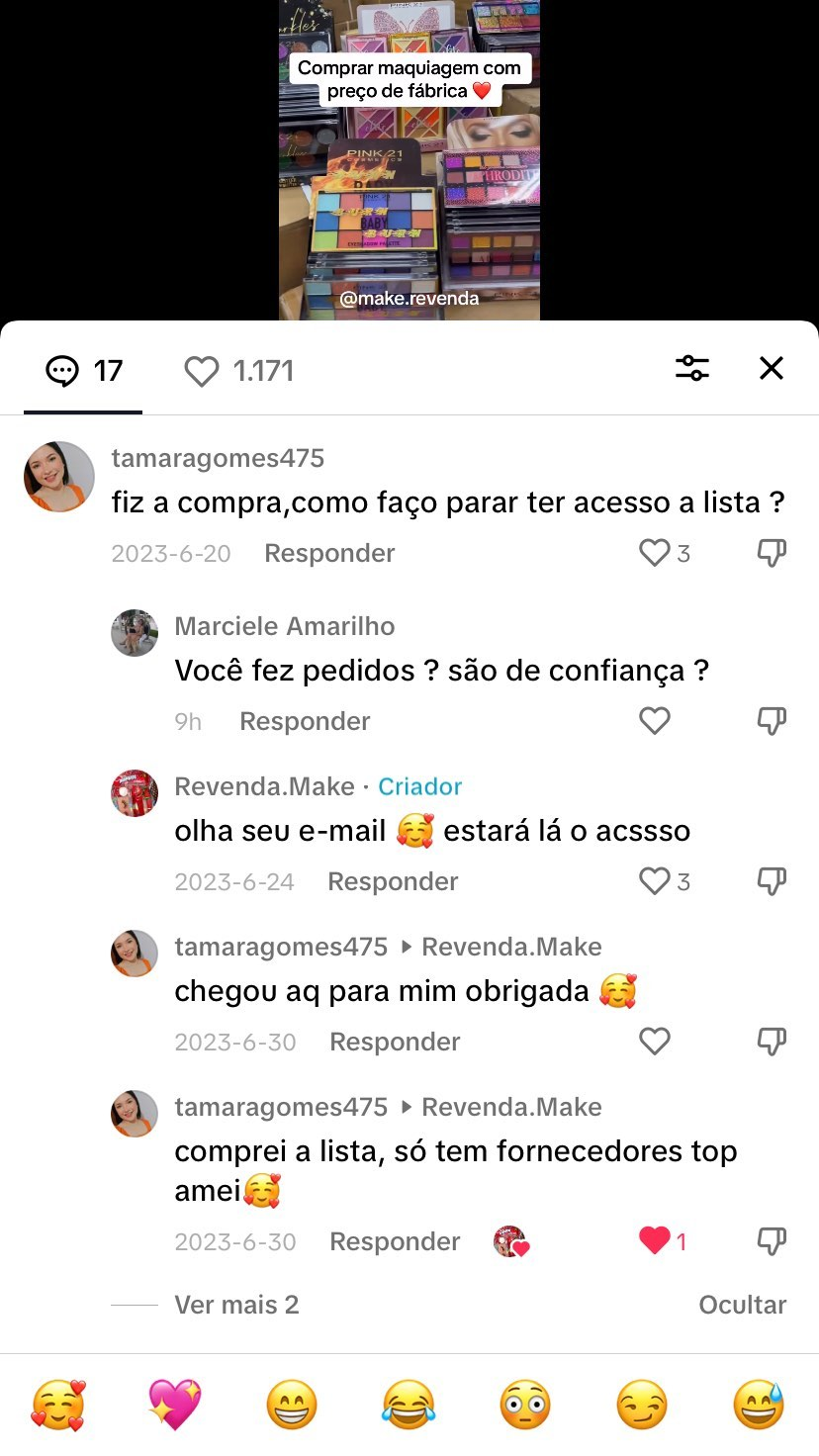 Comentário de cliente que comprou