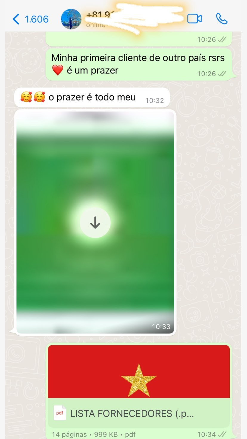 Lista entregue a uma cliente